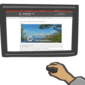Anleitung Zaundruck Website auswählen Anleitung Zaundruck Website auswählen