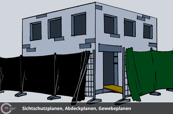 Sichtschutzplanen, abdeckplanen, gewebeplanen, pvc planen ...