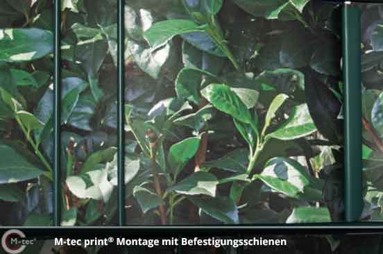 Befestigung der M-tec Print Motivstreifen Befestigung der M-tec Print Motivstreifen