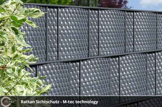 Rattan Sichtschutzstreifen für den Gitterzaun