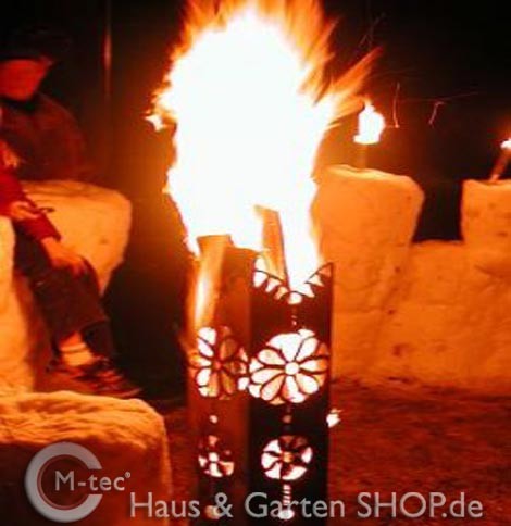 Feuerfackel - Säule 1000 und 1 Nacht-25 x 25 x 100 cm