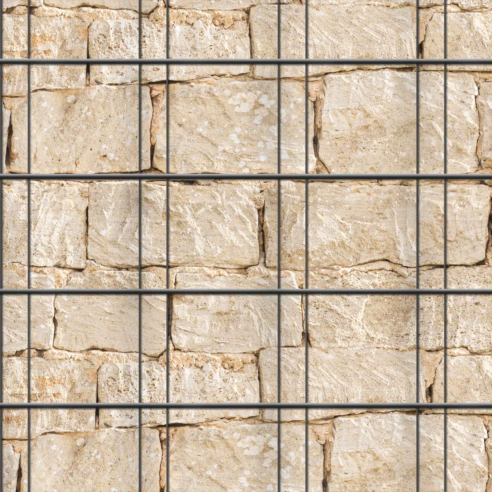 M-tec print® Brilliant | Sandsteinmauer 3er Pack