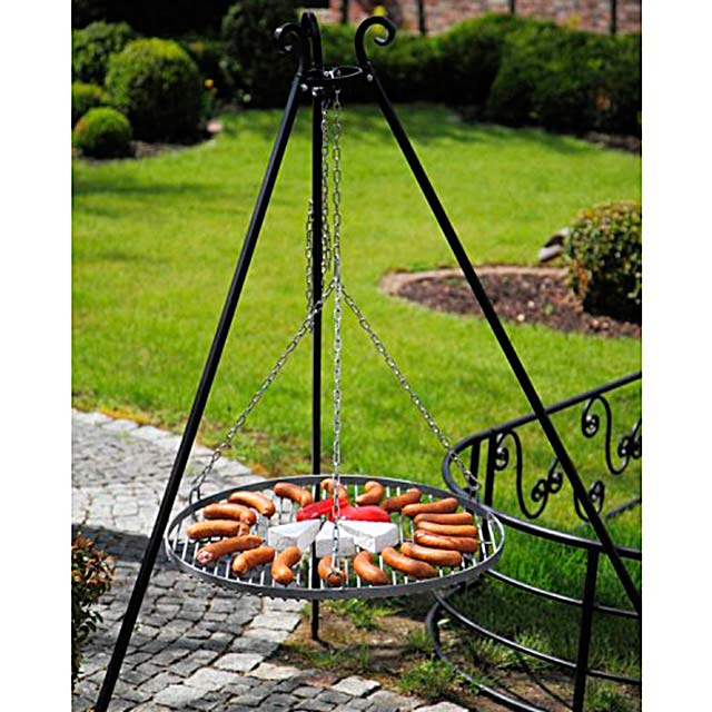 Dreibein Schwenkgrill mit Grillrost aus Stahl-Ø 50 cm