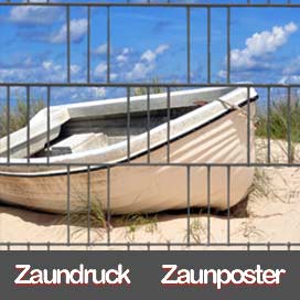 Zaunposter Boot Duene
