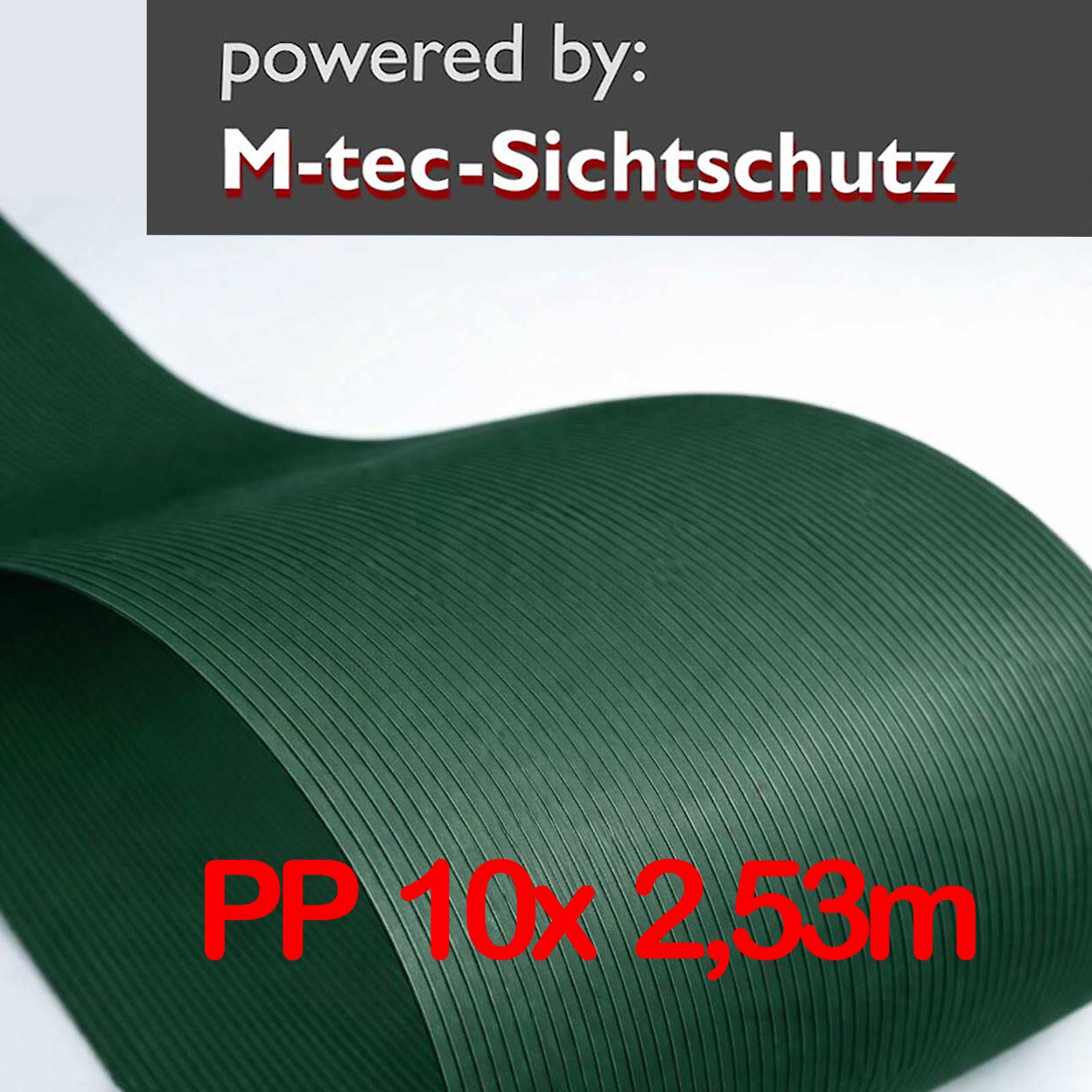 PP Sichtschutz Streifen 10er Pack Moosgrün