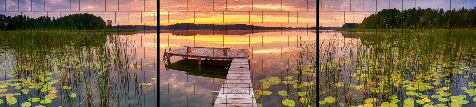 Sonnenuntergang - XXL Panorama - Nicht durchscheinend-transparent