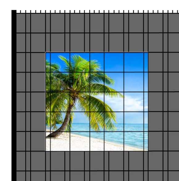 M-tec PRINT® Zaunfenster | Traumstrand Motiv