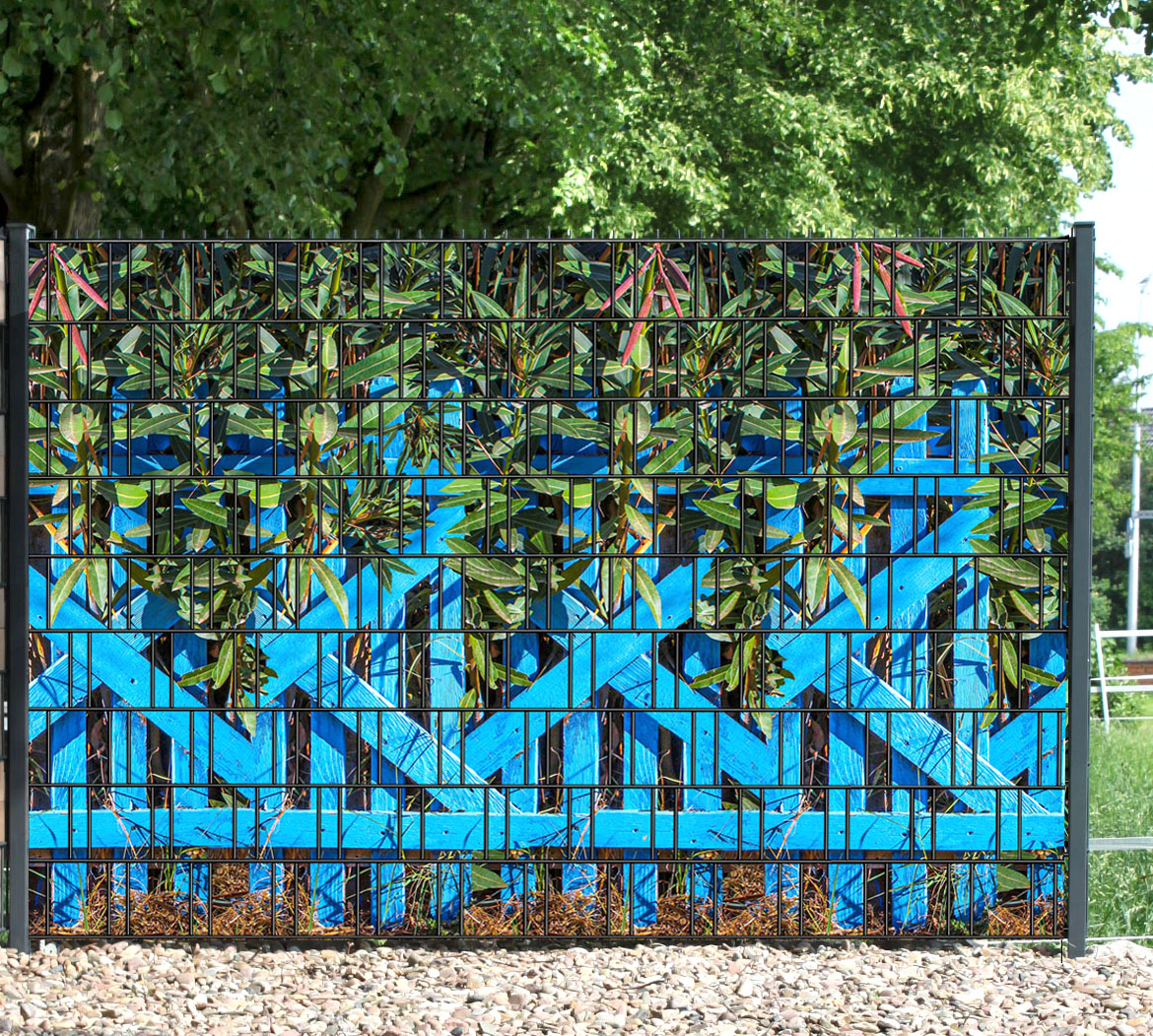 PES Sichtschutz Blauer Zaun