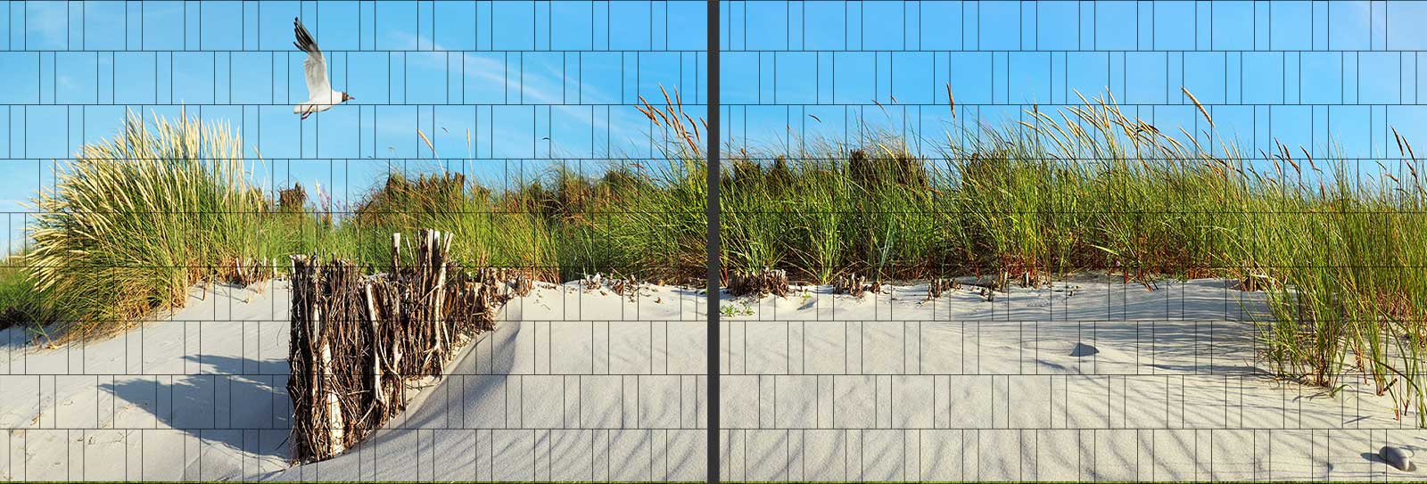 Dünenlandschaft - XL Panoramadruck 180cm Zaunhöhe