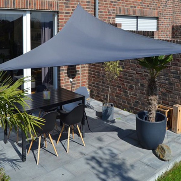 Dreiecksonnensegel mit Regenschutz-anthrazit-3,60 x 3,60 x 3,60 m
