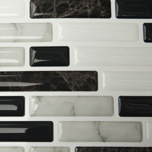 Klebefolie Mosaikfolie weiss-braun Marmoroptik-10er Set