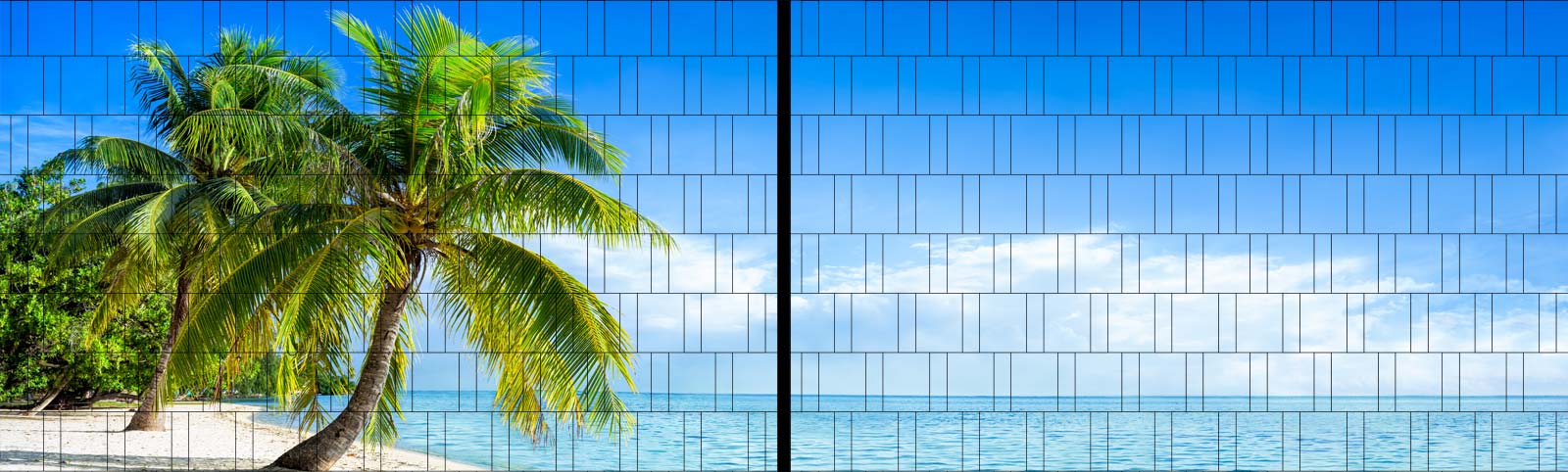 Traumstrand - XL Panorama Zaundruck Poster 160cm Höhe
