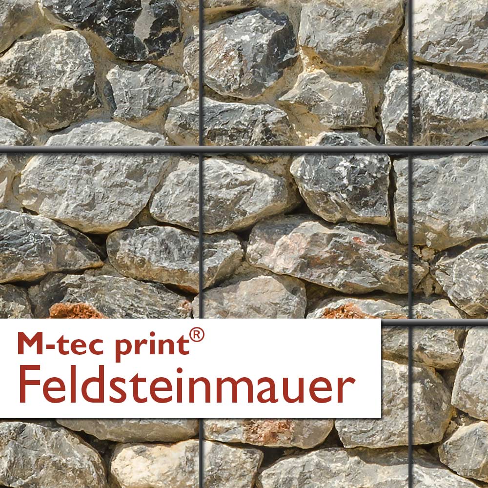 M-tec print® Weich-PVC - Feldsteinmauer