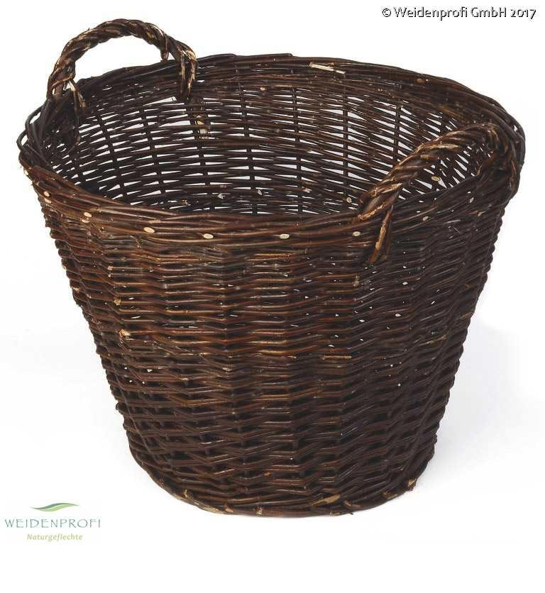 Erntekorb Weide rund dunkelbraun