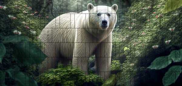 Eisbär - Bedrucktes Tier-Zaunposter