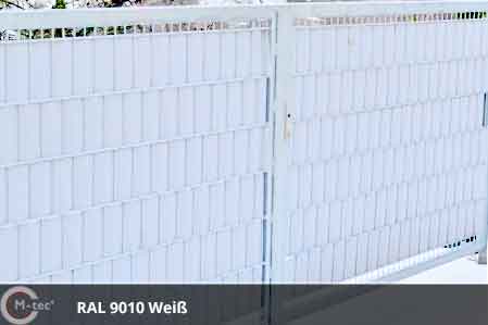 PVC Sichtschutzstreifen schnee weiß PVC Sichtschutzstreifen schnee weiß