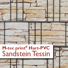 "M-tec print®" Hart-PVC - Motiv Sandstein Tessin