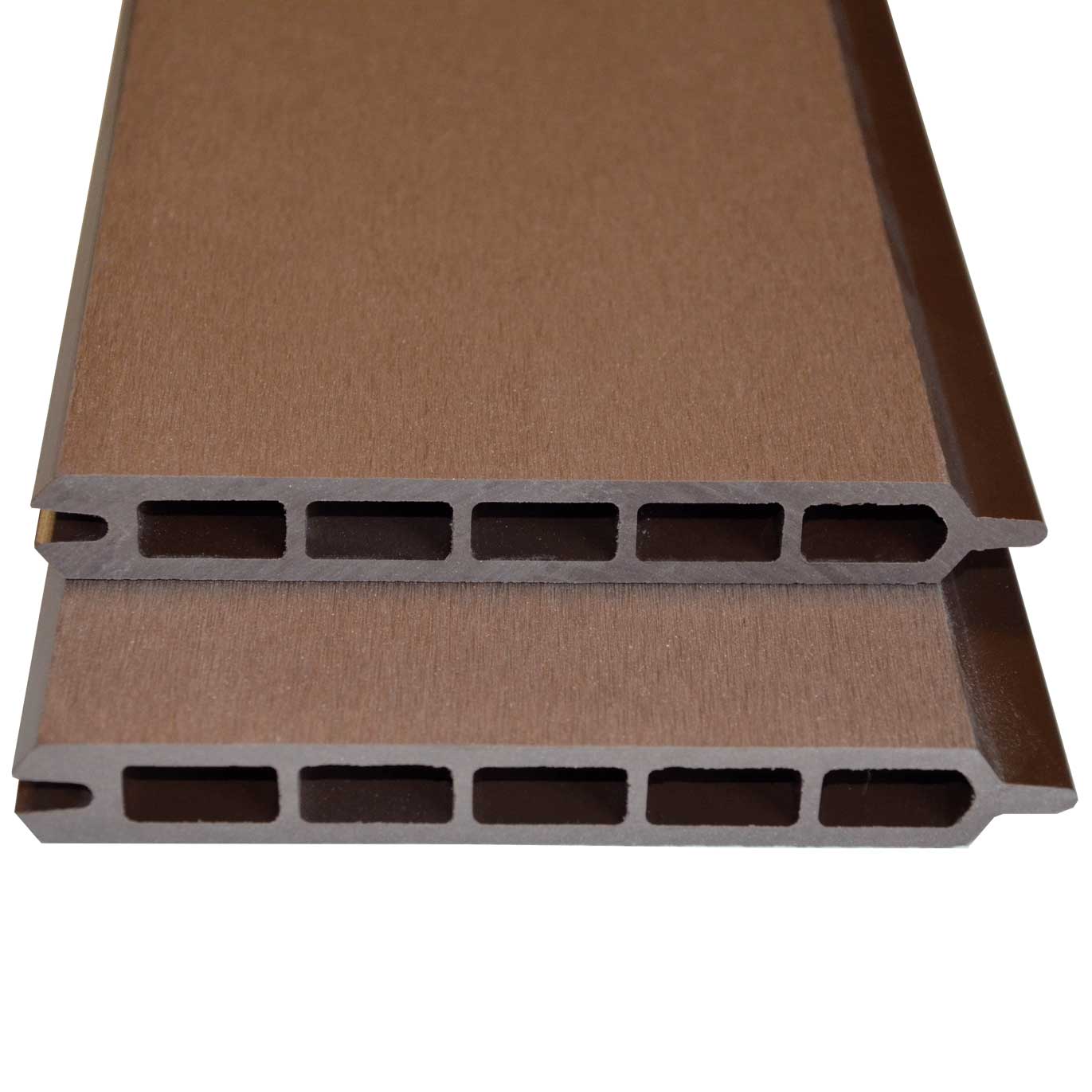 WPC Zaunbrett glatt als 3er Pack-braun-20 x 1800 x 150 mm