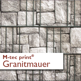 "M-tec print®" Weich-PVC - Granitmauer