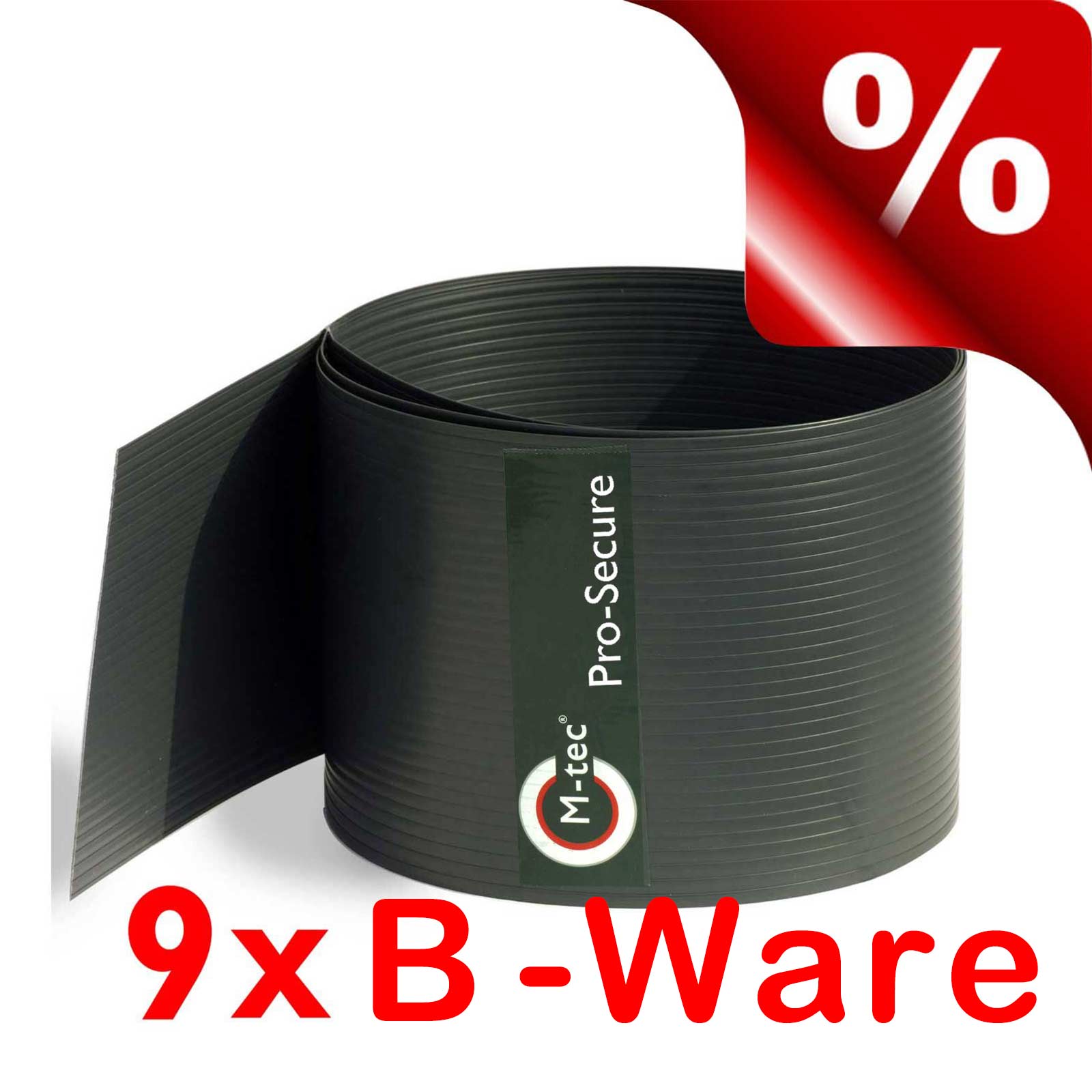 B-Ware Sichtschutzstreifen Hart - PVC anthrazit | 9 er Pack | 