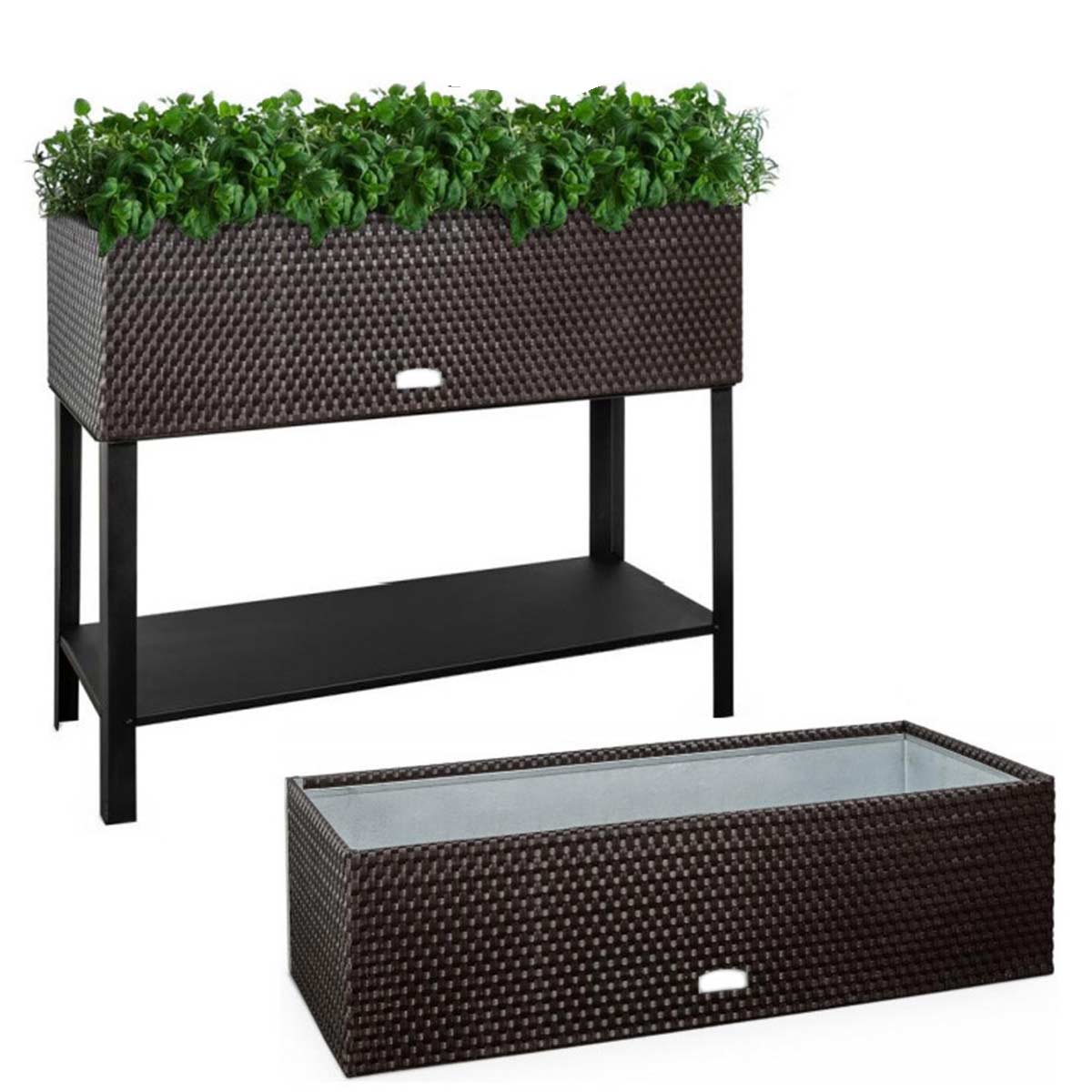 Hochgestell  für Rattan Pflanzkübel  XXL 90 x 40 x30 cm