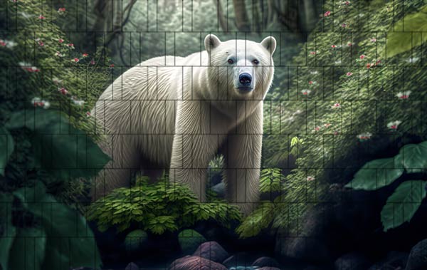 Eisbär - Bedrucktes Tier-Zaunposter