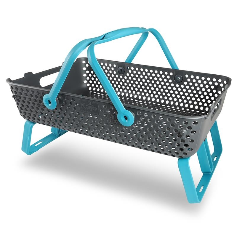 Gartenkorb Kajo, Stapelbar, Farbe: Türkis-20 Liter (58 x 38 x 15 cm)