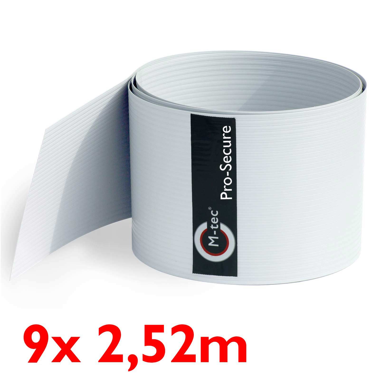 Sichtschutzstreifen Hart - PVC weiß | 19cm | 9 Streifen