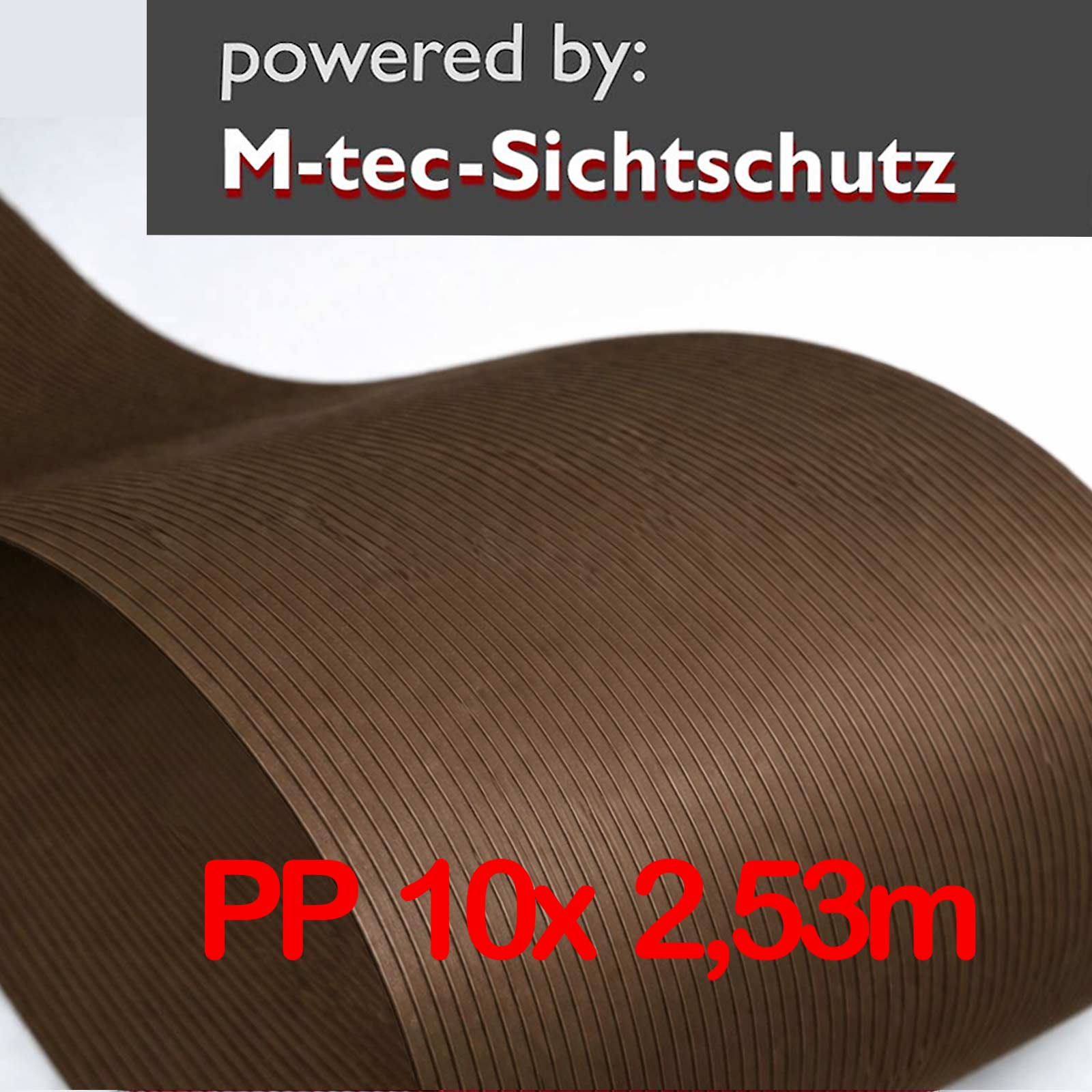 PP Sichtschutz terrabraun Streifen 10St.