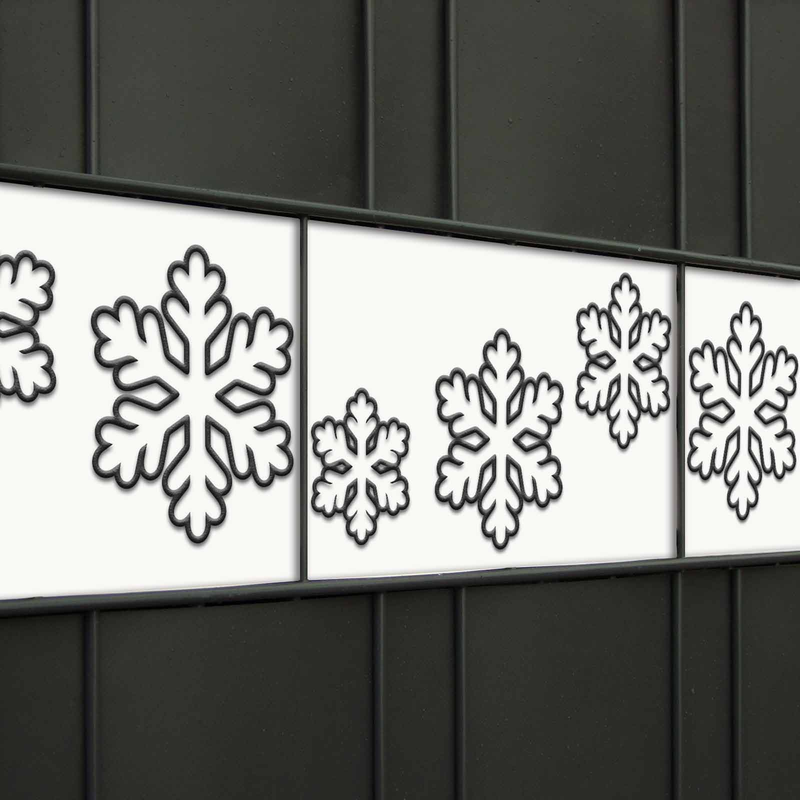 PVC Sichtschutzstreifen - Schneeflocken
