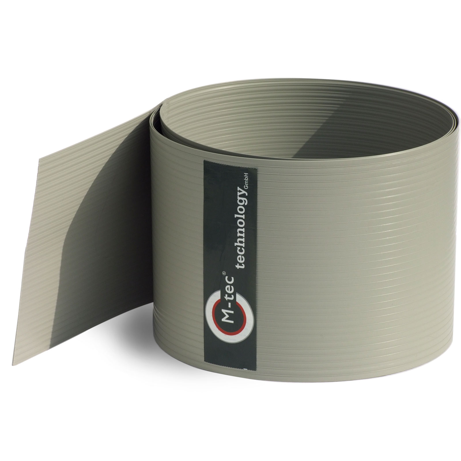 Sichtschutzstreifen Hart - PVC steingrau 19cm hoch