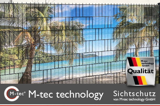 M-tec technology Sichtschutzzaun diskret bedruckt