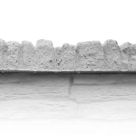 Betonzaun Oberlatte Mediterran Nostalgie betongrau