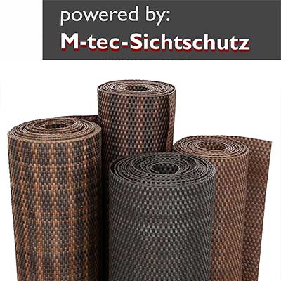 M-tec lounge Rattanmatte dunkelbraun