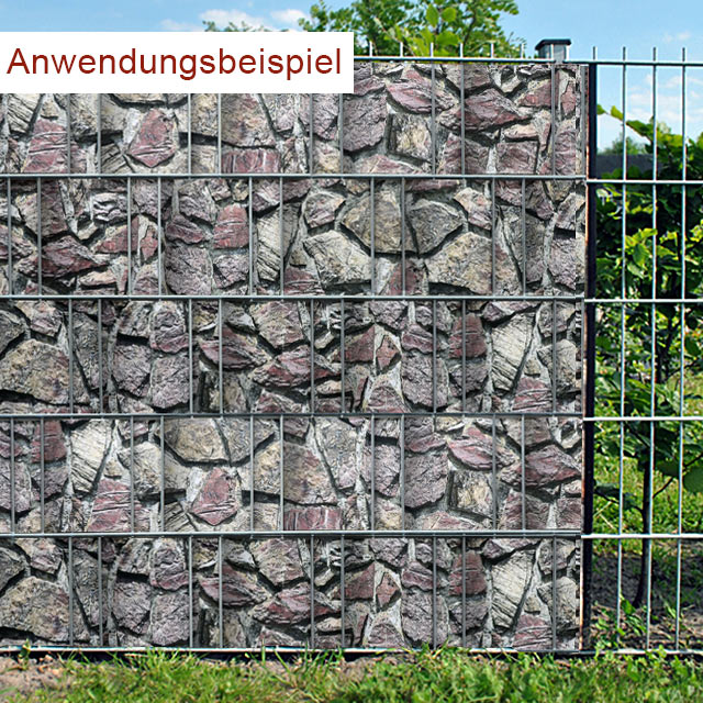 Sichtschutzstreifen Motiv Naturstein