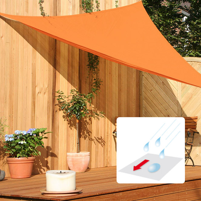 Dreiecksonnensegel mit Regenschutz Farbe terrakotta Dreiecksonnensegel Polyester mit Regenschutz