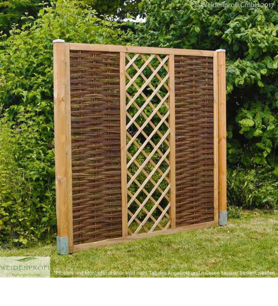 Weidenzaun Exclusiv Rankgitter-1,80 x 1,80 m 