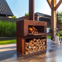 Gartenkamin Odin- Cortenstahl