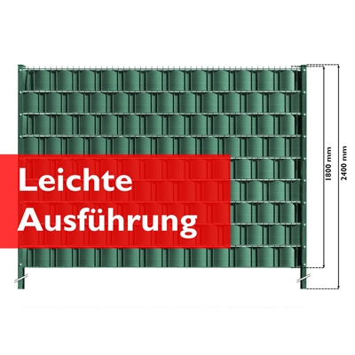 Sichtschutz Mattenzaun Set - Grün - Leichte Ausführung