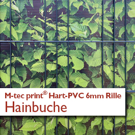 "M-tec print®" Hart-PVC 6mm Rille - Hainbuche