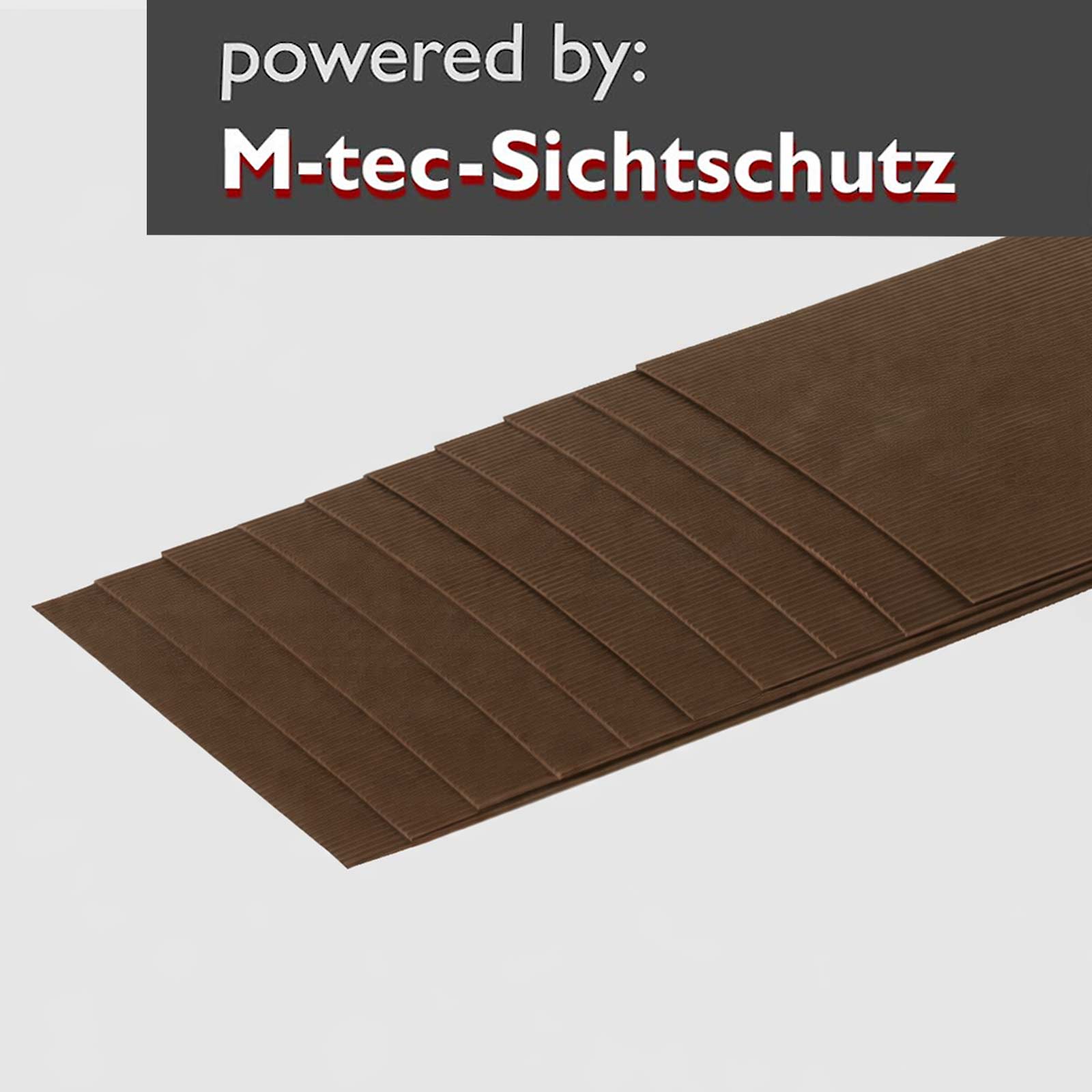 PP Sichtschutz terrabraun Streifen 10St.