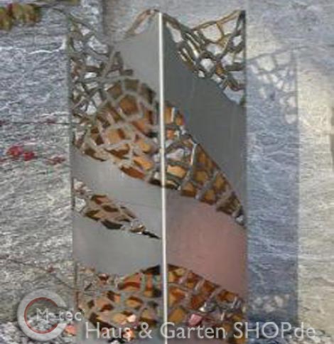 Feuerfackel - Säule Motiv Snake-25 x 25 x 100 cm