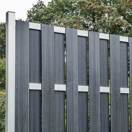 Alu-Pfosten für Bohlenzaun-1,85 m
