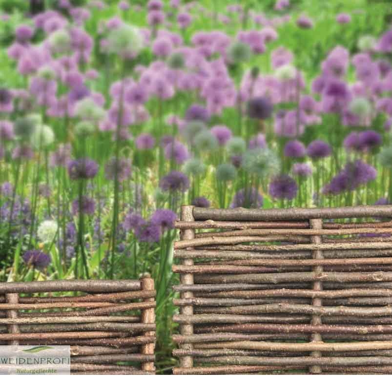 Haselnusszaun Beeteinfassungen-  B 0,60 x  H  0,20 