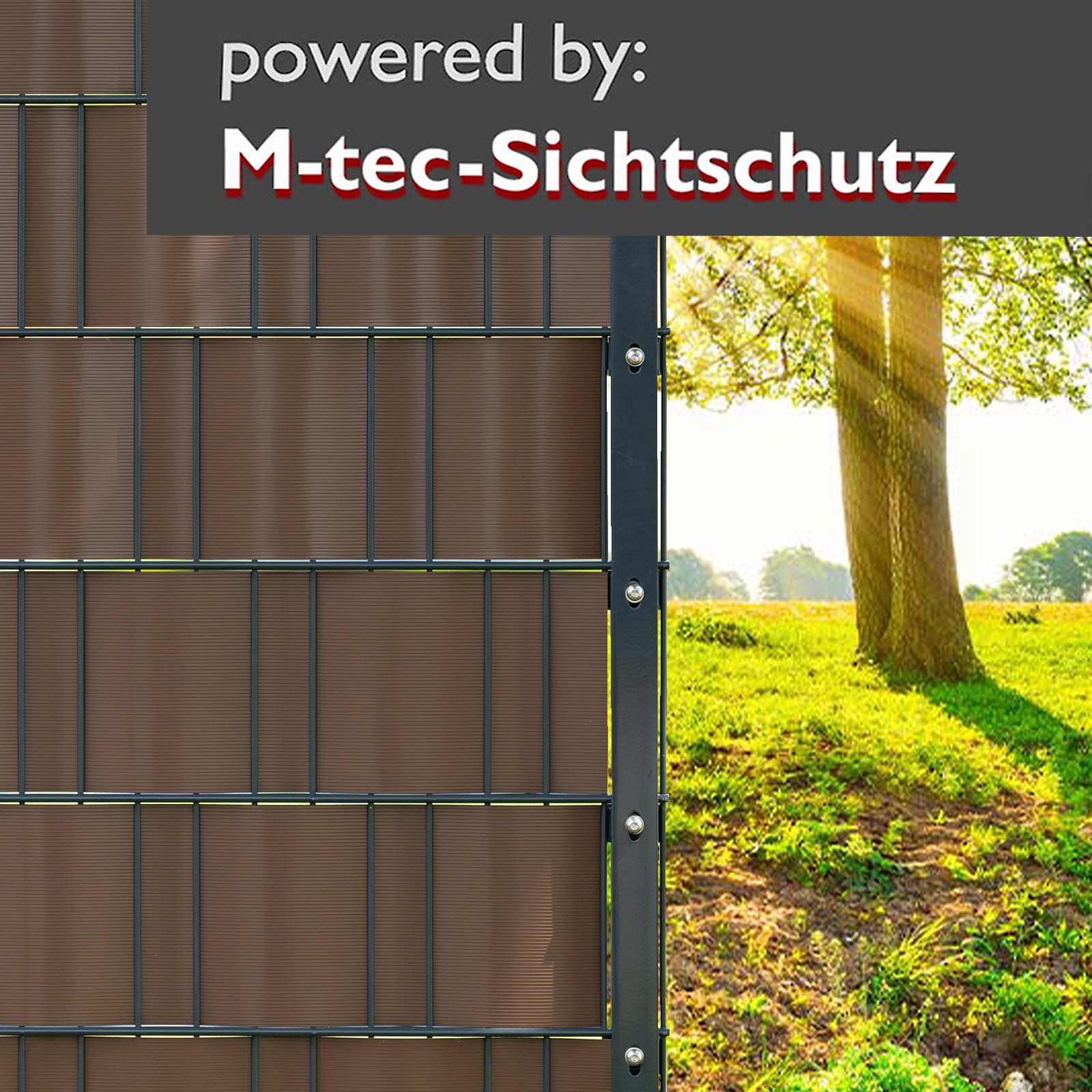 PP Sichtschutz terrabraun Streifen 10St.