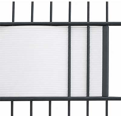 Sichtschutzstreifen Hart - PVC weiß | 19cm | 9 Streifen
