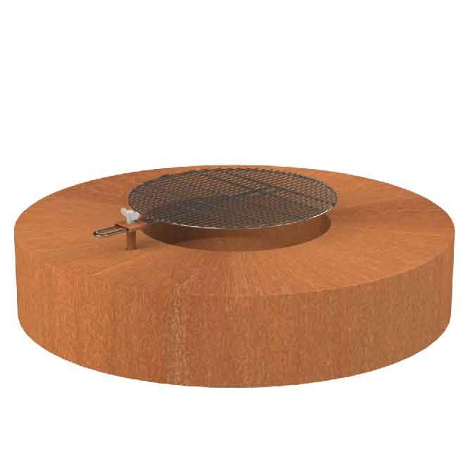Feuertisch rund-Ø1250 x 280 mm Grillrost