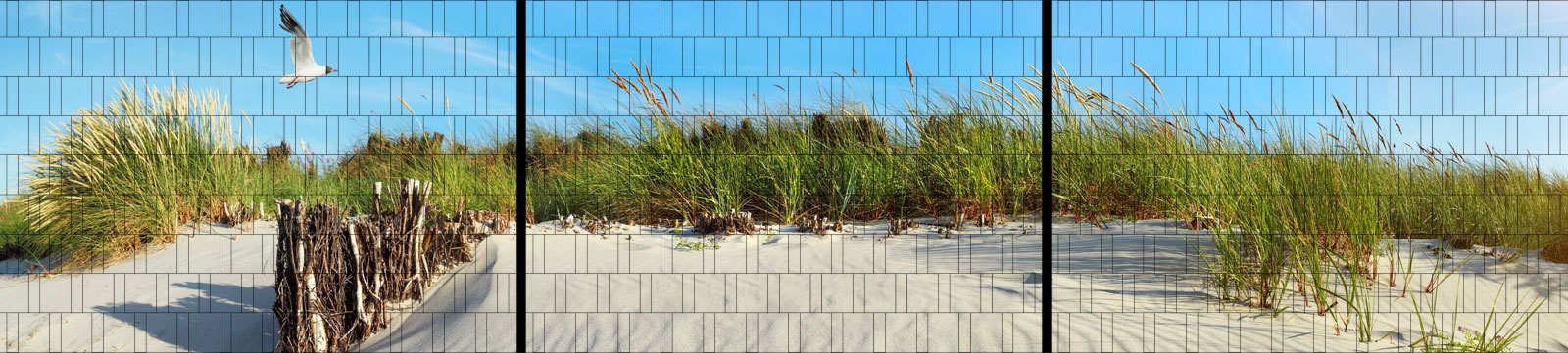 Dünenlandschaft - XXL Panorama Zaundruck Poster - M-tec Profi-line | Nicht durchscheinend-transparent