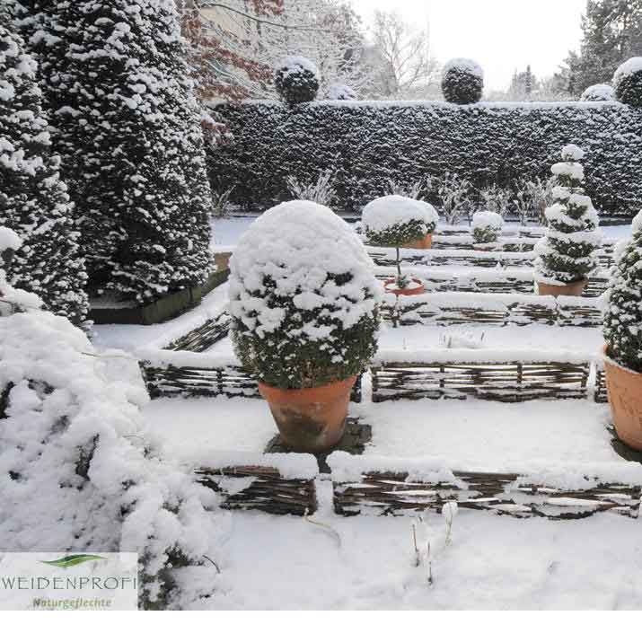 Haselnusszaun Beeteinfassungen-  B 0,60 x  H  0,20 