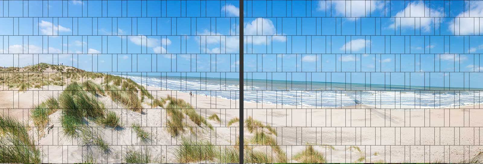 Nordseeküste - Panorama Zaundruck Poster-M-tec Standard | Leicht durchscheinend-transparent